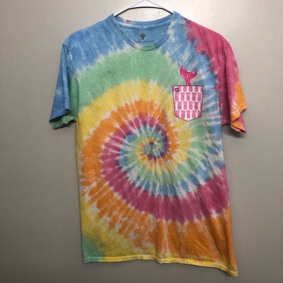 Simply Southern Tops - Simply southern tie dye mermaid shirt medium